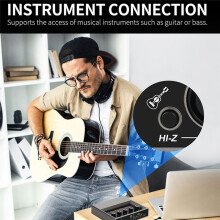 Professional Audio Mixer USB Audio Interface Sound Card DJ Equipment Recording Studio Electric Guitar Converter