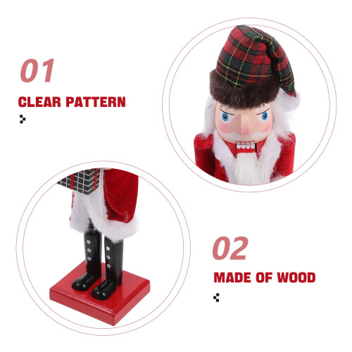 Wooden Christmas Nutcracker Decor Red 38 cm 2