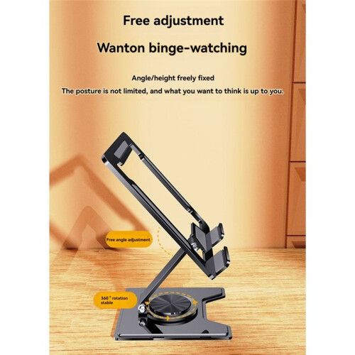 Support de Tablette, Support de Bureau Portable, Support de Moniteur Pliable, Base Rotative à 360 , Compatible avec pour  Pro/Air/ et 2