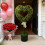 Boxwood Heart Topiary with Bow 29.5 inch 6
