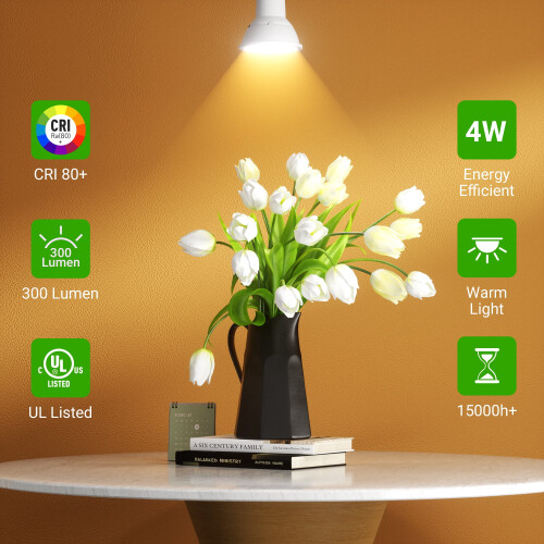 Bec LED GU10 4W 2700K 300LM Alb cald, pachet de 12 1