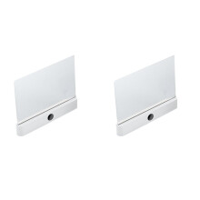 2X Book Light, Rechargeable Clear LED Flat Reading Light with 3 Colors & Timer, Plate Lamp Book Full Page Light White