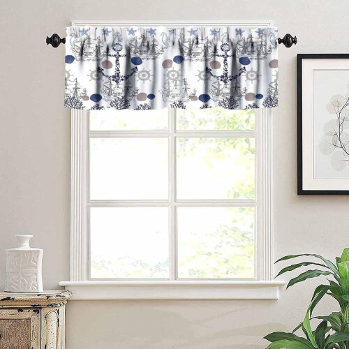Mid-Century Valance Curtain Polyester 54x18in 1 Panel 1