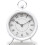 Vintage Rustic White Table Clock with Stand 4