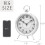 Vintage Rustic White Table Clock with Stand 5