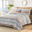 Boho Twin Quilt Set Mocha Brown Floral 2 pcs 2
