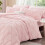 Baby Pink King Comforter Set Boho Pintuck 3-Piece 2