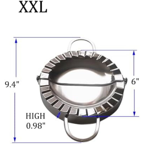 6" Stainless Steel Dumpling Maker for Empanadas, Ravioli & 1