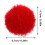 Bolinhas de feltro, pompons pequenos, poliéster vermelho, 100 unidades, 0,27 x 0,27 x 0,27 polegadas 2