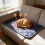 Self-Warming Cat Bed Mat Dark Blue Double-Sided Thermal Pet 3