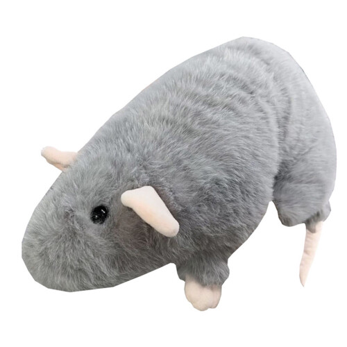 Plüschmaus-Kissen, grau, Dekokissen, 1 Stück 1