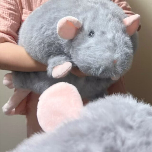 Plüschmaus-Kissen, grau, Dekokissen, 1 Stück 2