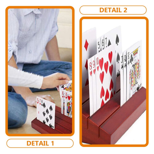 Suporte de madeira para cartas de pôquer. 1