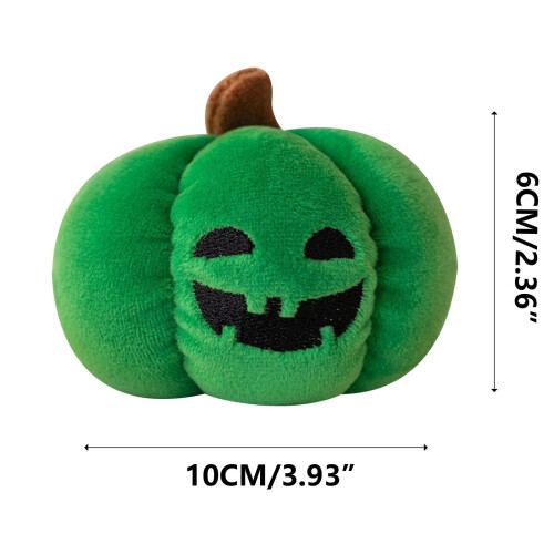 Abóbora de pelúcia de Halloween com expressão de terror (1 peça) 2