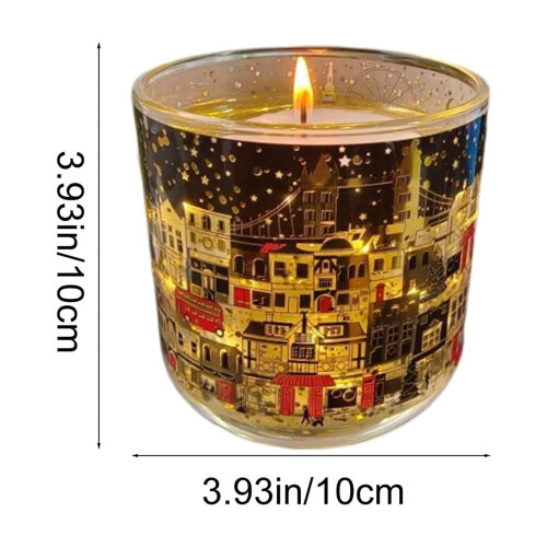 Christmas Scented Candle in Glass Jar with Light Sensor 2