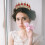 Diadema da sposa con strass rossi 3