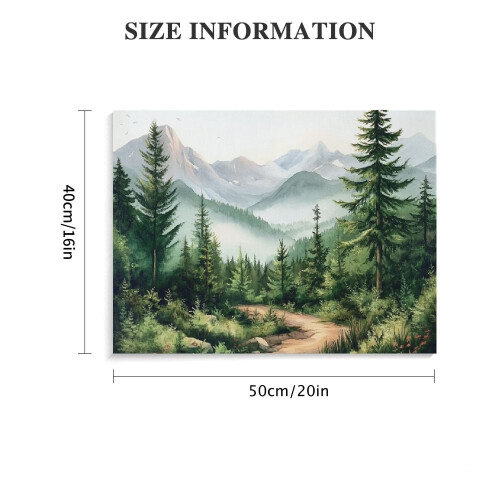 Green Forest Canvas Art Print 16x20 in 2