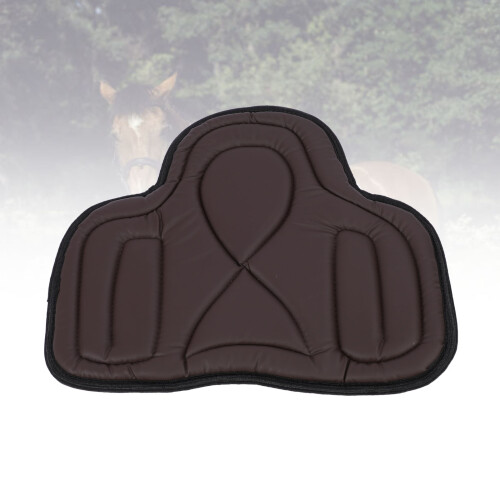 Tapis de selle Western en cuir PU ajusté marron 1