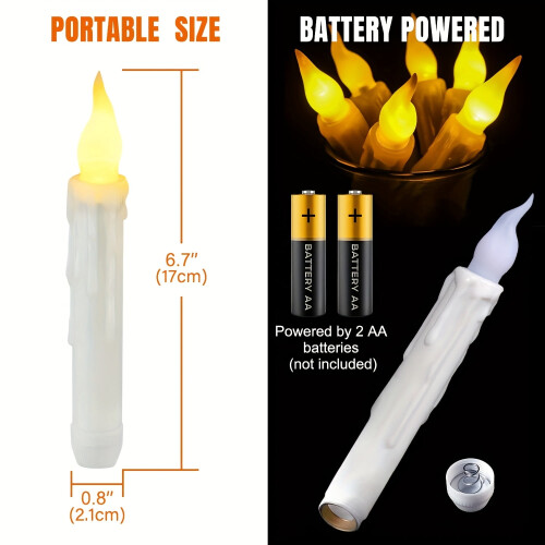 Floating LED Candles with Remote Control, 12-Pack 2