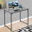 Mesa de computador preta de 35 polegadas com estrutura de metal. 2