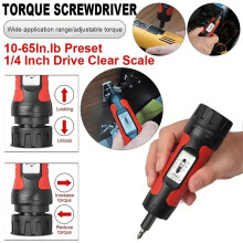 Set van 21 Voorgeprogrammeerde Momentschroevendraaiers, Instelbaar van 10 Tot 65in-Pond,Handmatige Momentschroevendraaier voor Fietsen,1/4 Inch