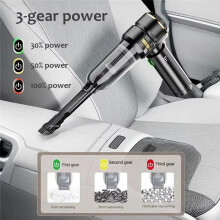 Car Vacuum Cleaner Portable High Power Handheld Brushless Motor Cleaning Machine Air Duster for Home Appliance Black