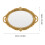 Wall Hanging Makeup Mirror Arched Gold Light Brown 2