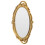 Wall Hanging Makeup Mirror Arched Gold Light Brown 7