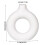 White Donut-Shaped Plastic Vase 23x21cm 3