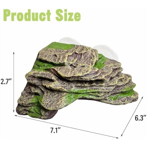 Flydende skildpaddebaskingplatform – Naturligt stendesign, 1
