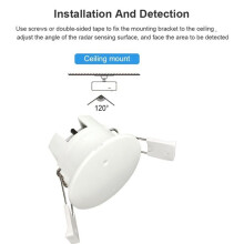 Tuya Life WiFi Millimeter Wave 24Ghz Human Presence Motion Sensor Luminance Detector App Monitor 80-250VAC