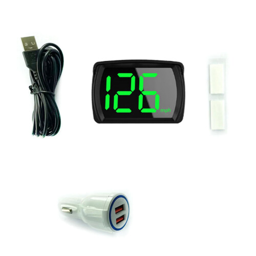 Auto-HUD-snelheidsmeter met LED-display (km/u, mph). 1