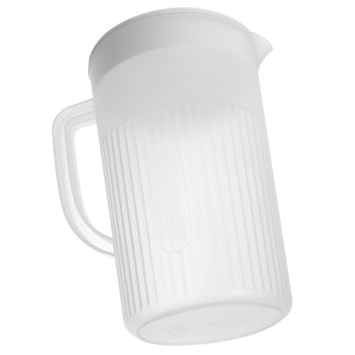 Vit PP-vattenkanna med lock, 1,5 l 2