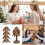 Wooden Tree-Shaped Coasters Set, Sapeli Wood, 4 Pack 4