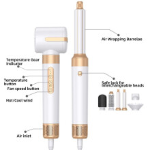 7-In-1 Multifunktions-Styler-Lockenwickler Automatischer Locken-Haartrockner 1400 W Leistungsstarkes Haarglätter-Set US-Stecker