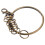 Chaveiro retrô grande em metal com 10 argolas (bronze) 3