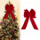 Yurqghjb Weihnachtsschmuck: Samtschleife, rot (D) 2