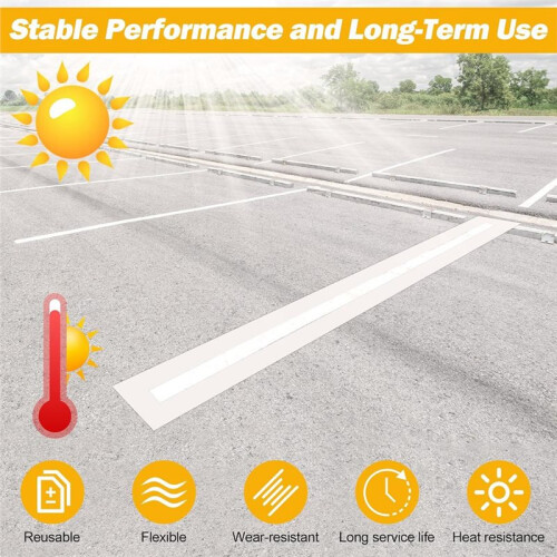Estêncil de Linhas de Estacionamento de 4 X 88 Polegadas, Silicone Resistente com Fibra de Vidro, Reutilizável 1