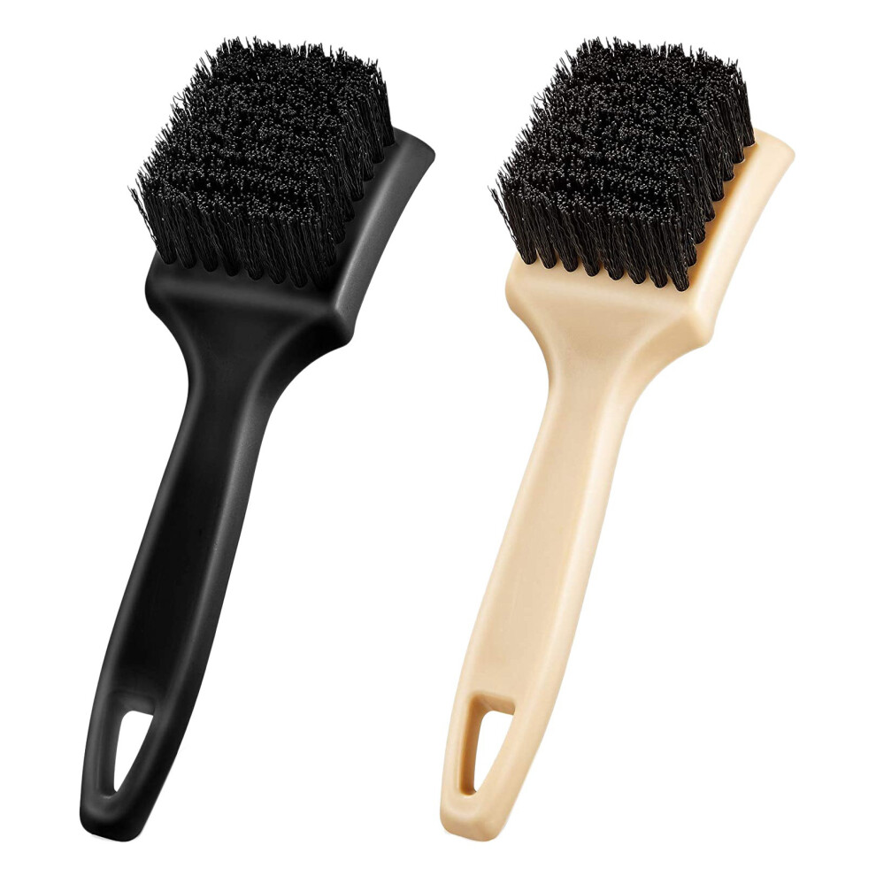 2Pc Car Carpet Upholstery Cleaner Brush Car Wheel And Tires Brush Car Detailing Brushes Car Wash Accessories Scrub Brush 4711679280896