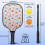 Σετ κουπιών Pickleball με ρακέτες από fiberglass σε floral σχέδια, 2 μπάλες και τσάντα – 3