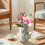 Ceramic Vintage Flower Vase, Khaki, 1 pc 5