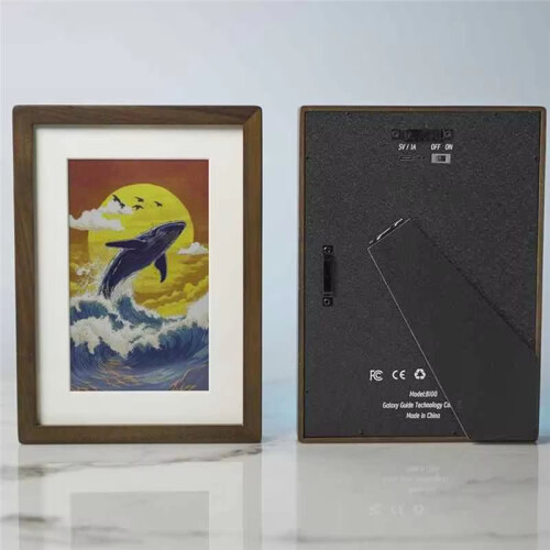 Porta-Retratos Eletrônico de Mesa com Tela de Tinta Eletrônica de 7,3 Polegadas, Colorido e Programável (800x480) 2