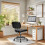 Chaise de bureau d'intérieur à dossier bas et hauteur réglable, noire 6