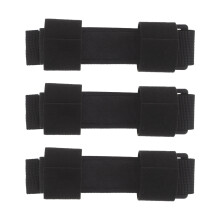 3Pcs Black Adaptive Utensil Strap Polyester Non-Slip Grip for Disabled