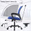 Mesh Office Chair with Arms and Wheels Blue 2 Pack 5