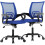 Mesh Office Chair with Arms and Wheels Blue 2 Pack 8