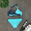 Badedrakt for kvinner Damebadetøy Patchwork Bikini Split Badedrakt 4