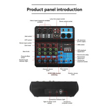 A5 Live SoundCard Mixing Console Mixer per Live Streaming DJ Attrezzatura Audio Professionale Audio 5 Canali Mixer Audio (Stati Uniti)