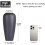 Black Ceramic Floor Vase 13.4 in 2