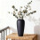 Black Ceramic Floor Vase 13.4 in 3